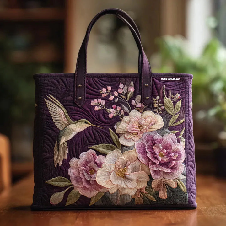 Ručně vyráběná taška - Kolibříci a orchideje