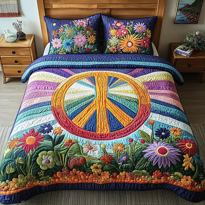 3dílná sada prošívaného povlečení - Tie-Dye sny