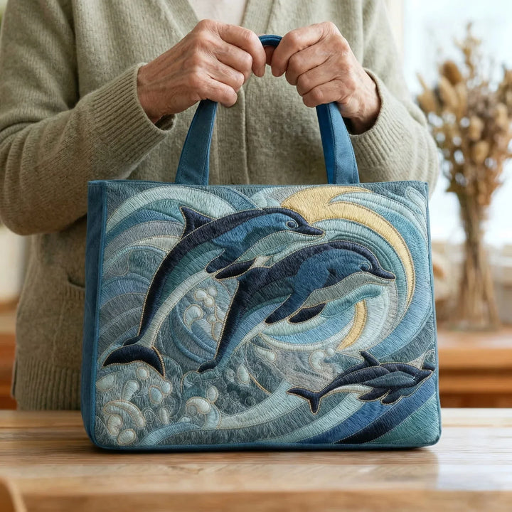 Ručně vyráběná taška - Oceánský delfín