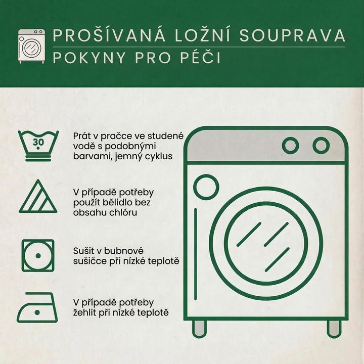 3dílná sada prošívaného povlečení - Ptačí útočiště