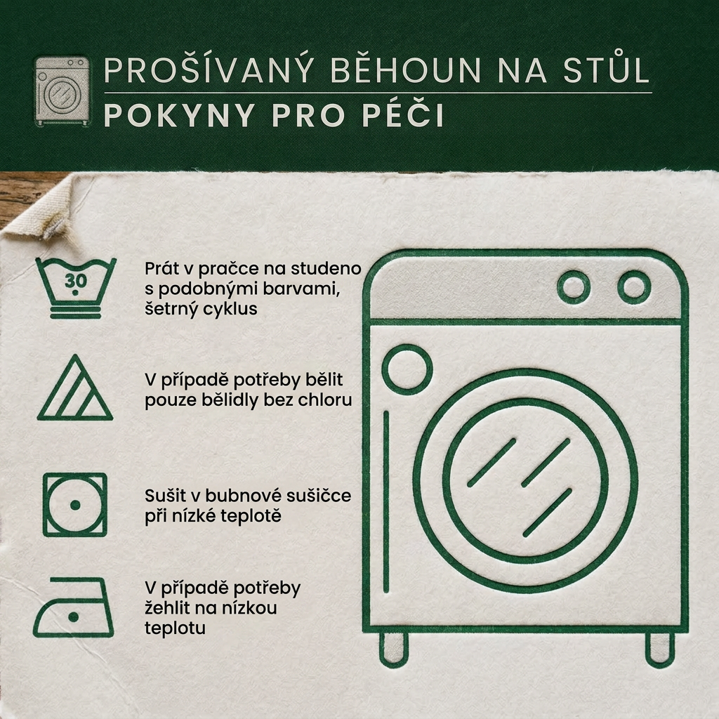 Prošívaný běhoun na stůl - Svatá rodina