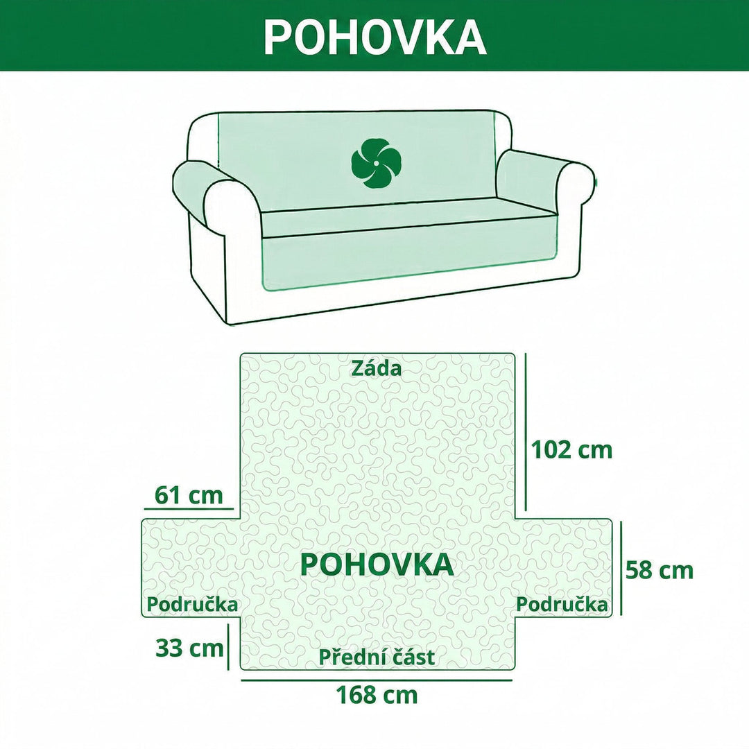 Prošívaný potah na pohovku Strom duchů